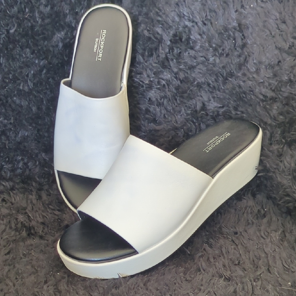 Rockport Women's Cream Platform Sandals